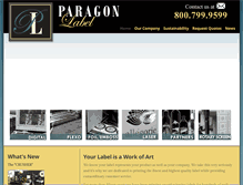 Tablet Screenshot of paragonlabel.com